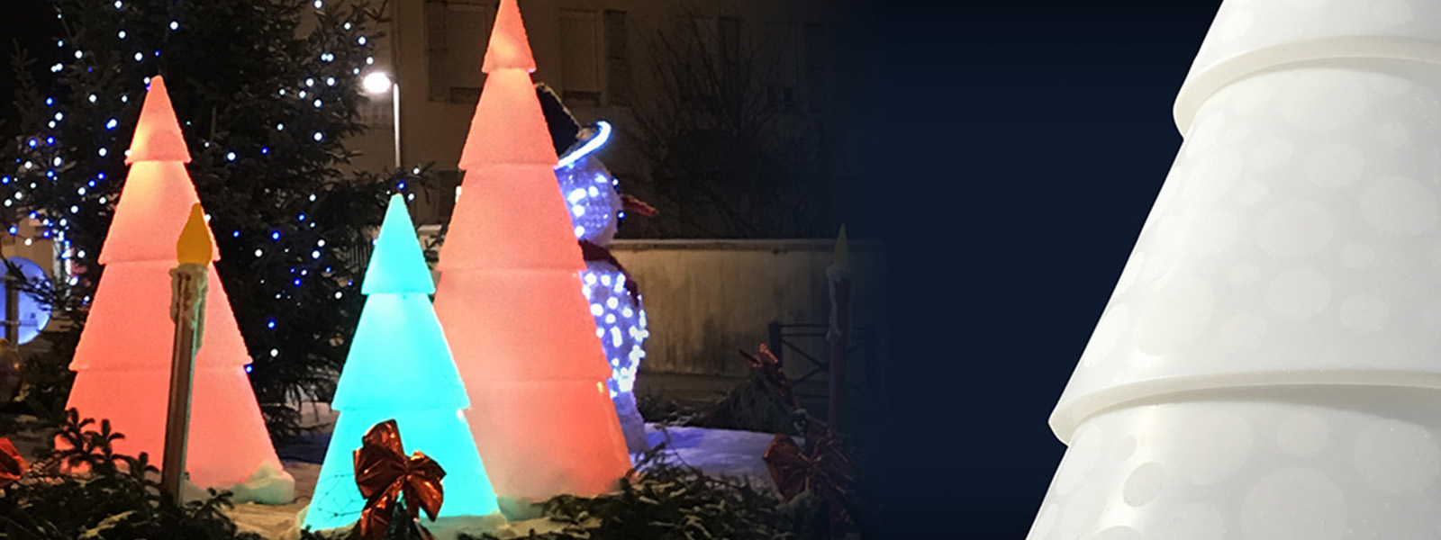 Mise en lumiere sapin de noel