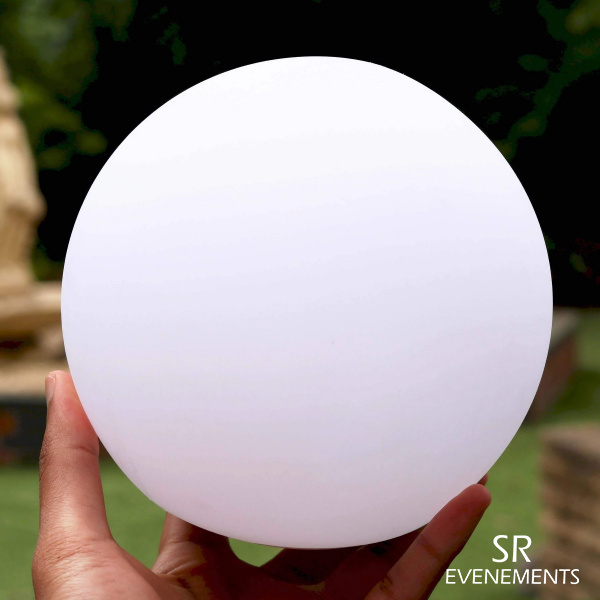 location sphere lumineuse 15cm sr evenements blanche1