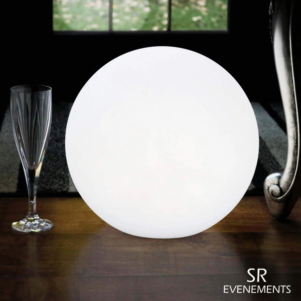 location sphere lumineuse 30cm sr evenements blanc