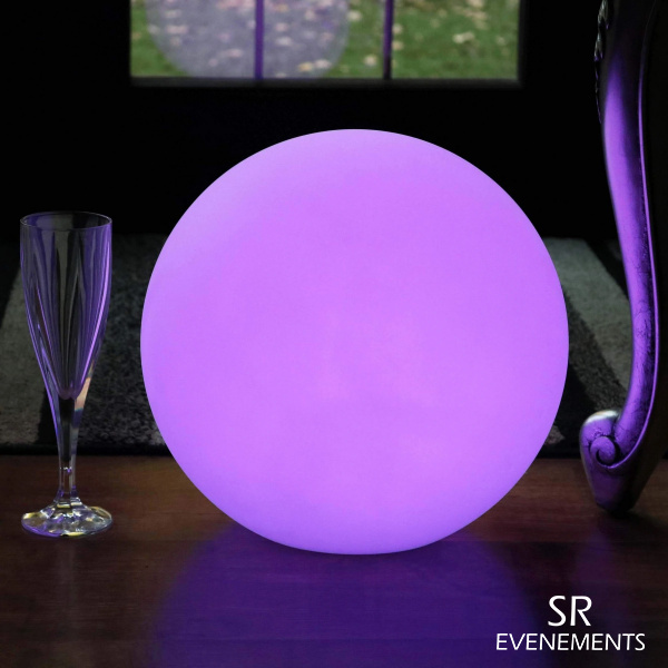 location sphere lumineuse 30cm sr evenements violet
