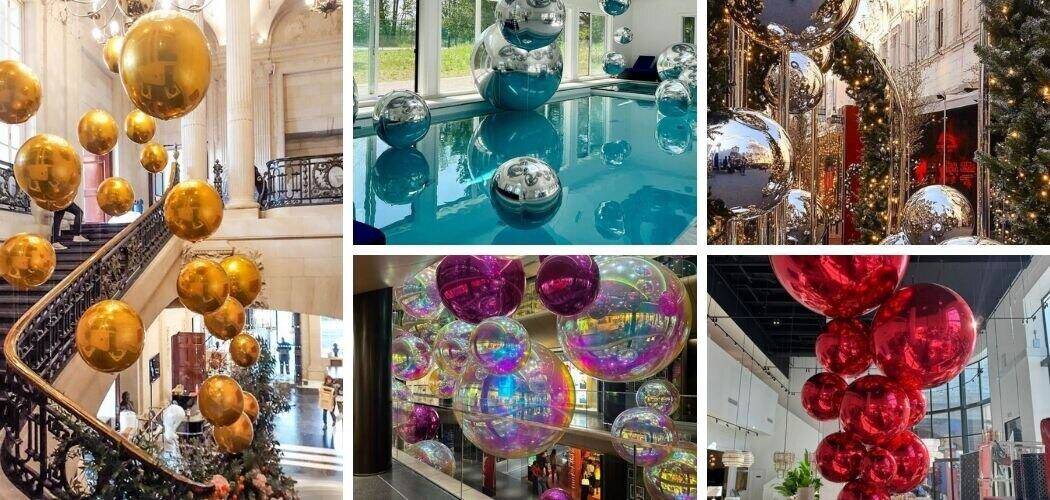Montage d’inspirations avec ballons miroirs colorés