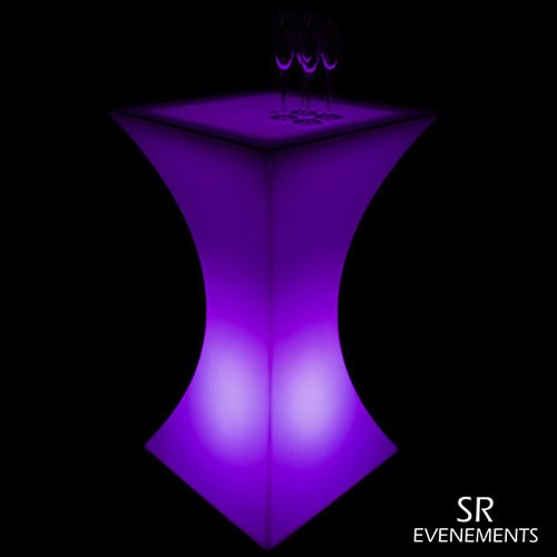 Mange-debout cintré illuminé en violet