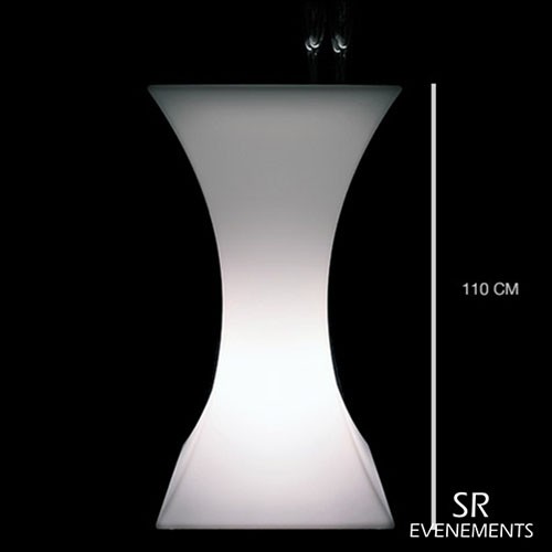 Mange-debout lumineux carré cintré avec sa hauteur de 110 cm