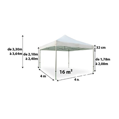 Tente barnum 4 × 4 m